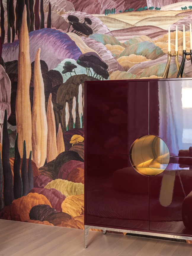 Оформление стен в гостиной