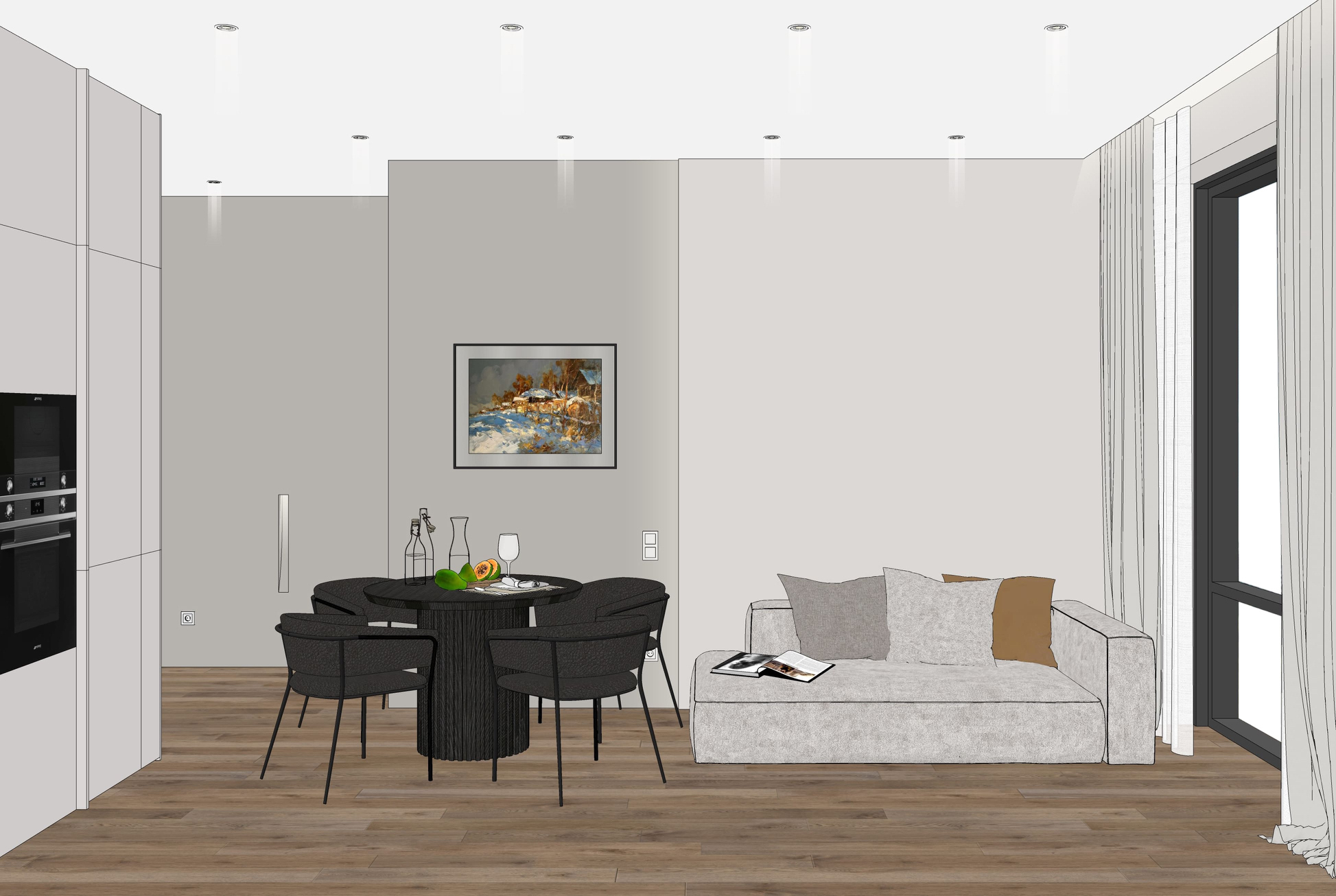 Дизайн-проект кухни-гостиной в Москве