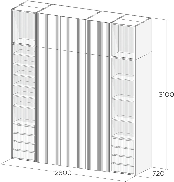 Шкаф со стеклянными фасадами