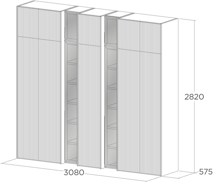 Высокий шкаф для одежды