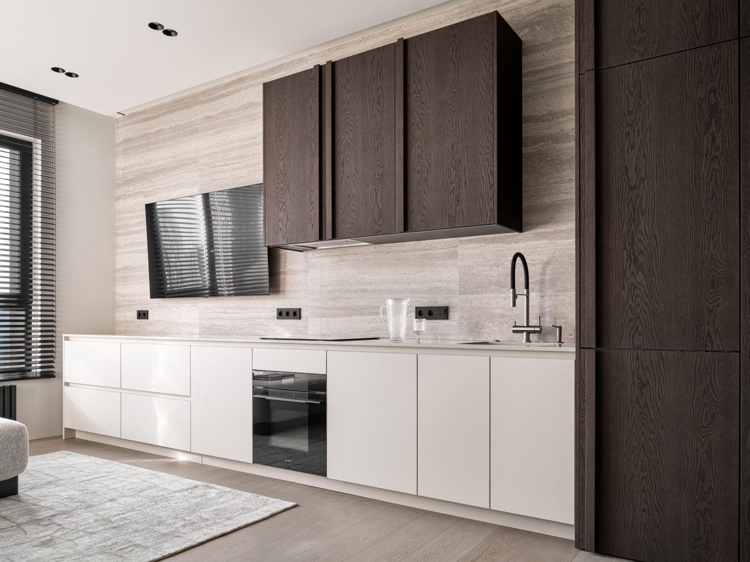 Дизайн бежевой кухни на заказ