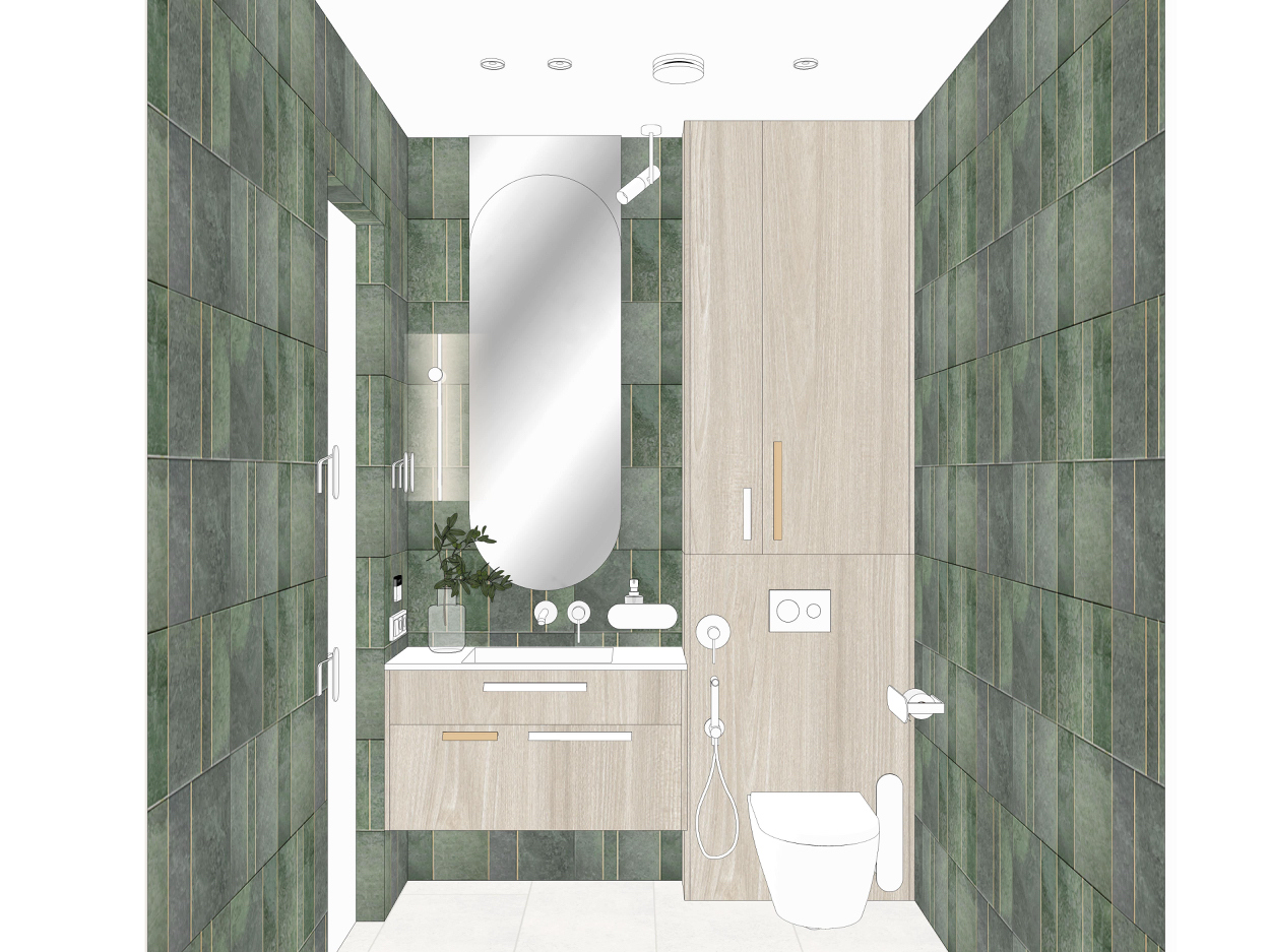 Дизайн-проект душевой в современном стиле