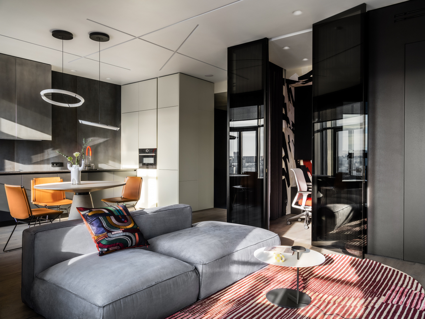 Кухня-гостиная в современном интерьере