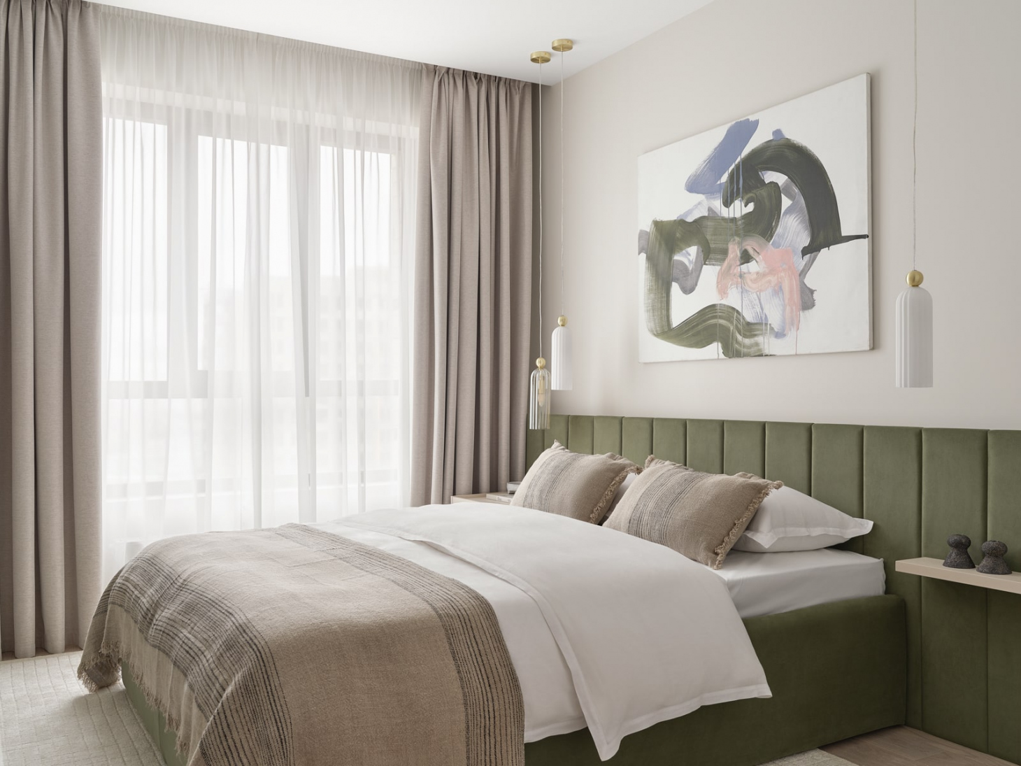 Мягкое изголовье для кровати 