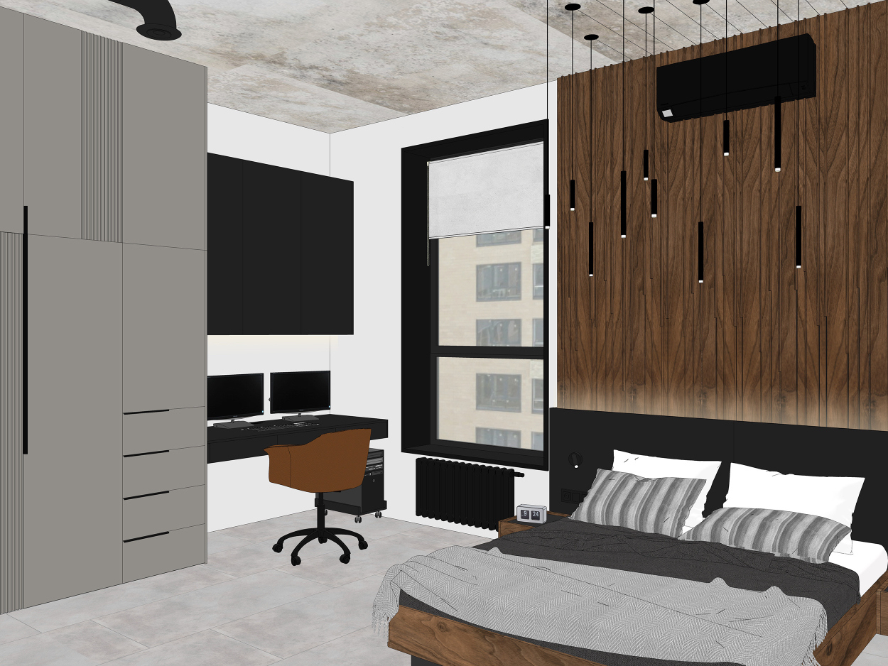 Рабочий стол в спальне