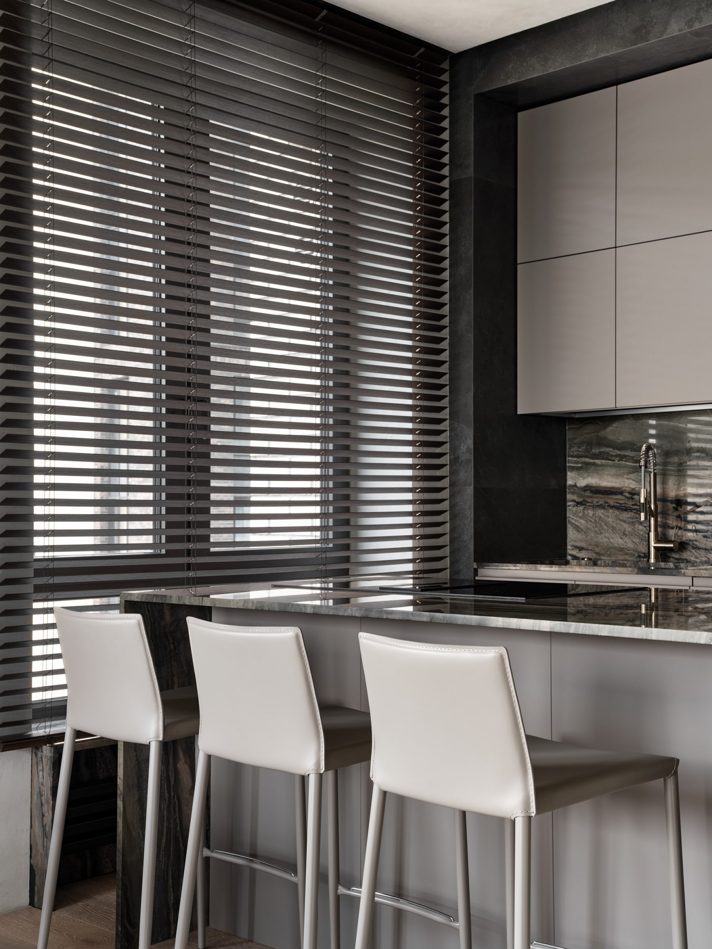 Кухонный остров с варочной панелью