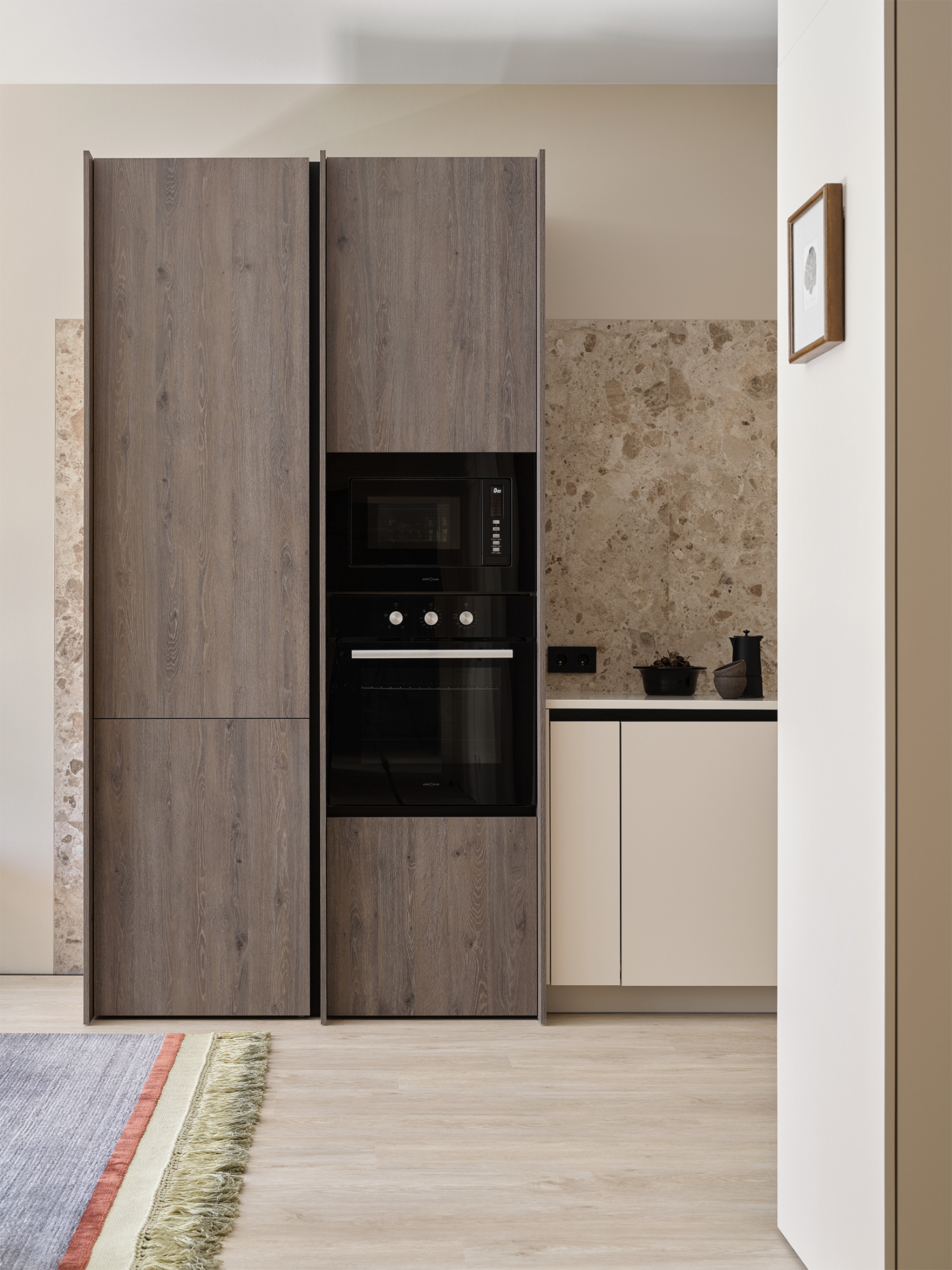 Бежевый кухонный гарнитур на заказ