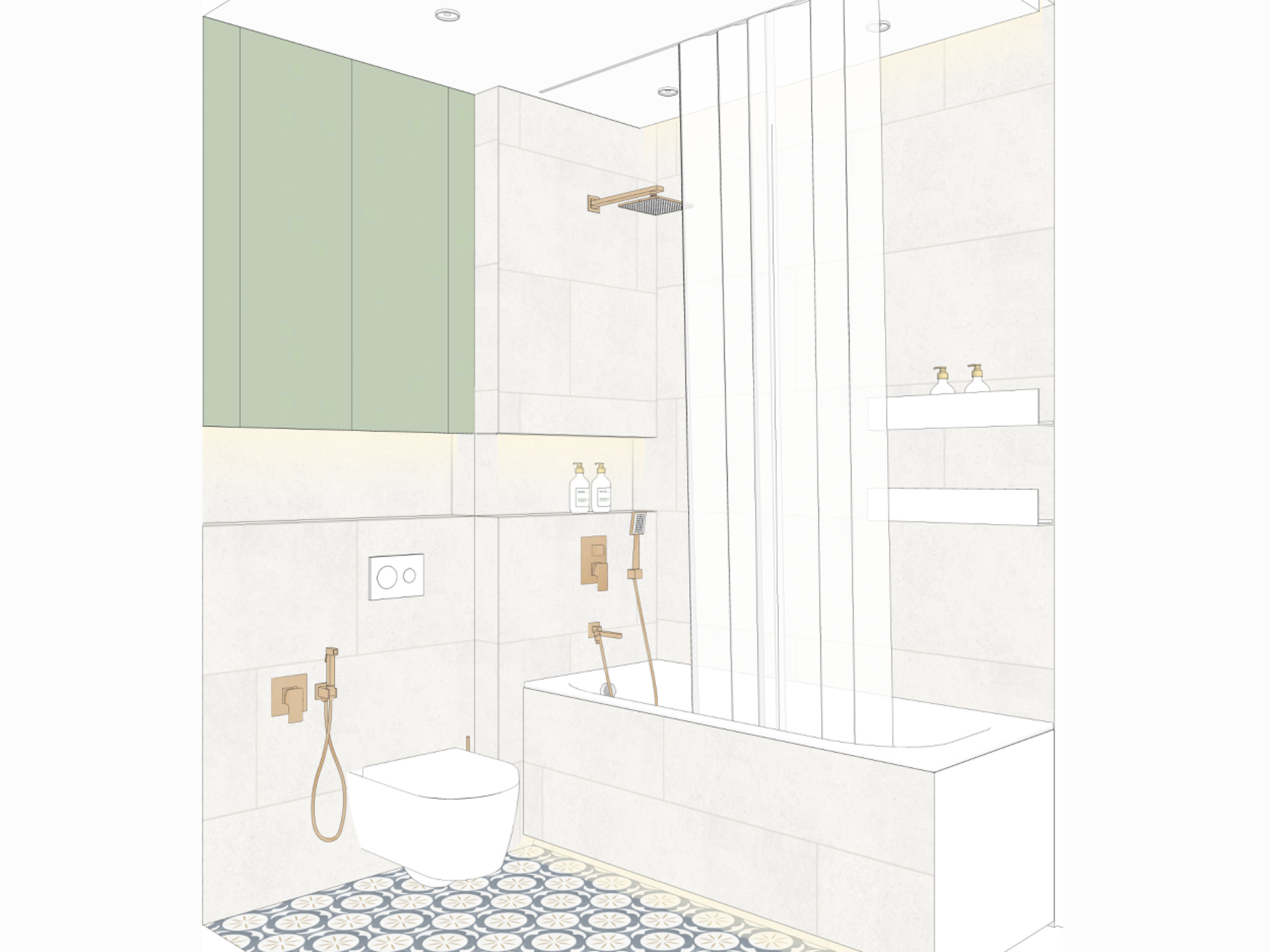 Дизайн-проект ванной комнаты