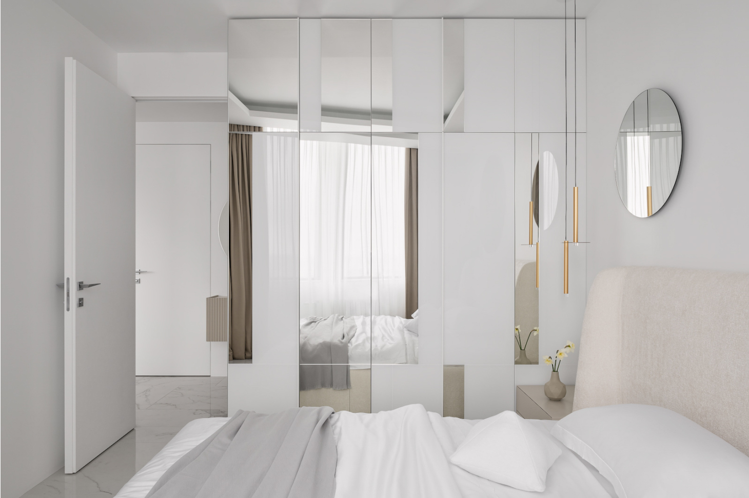 Шкаф для одежды со стеклянными фасадами