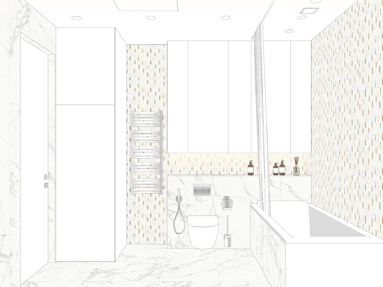 Пенал для стиральной машины в ванной