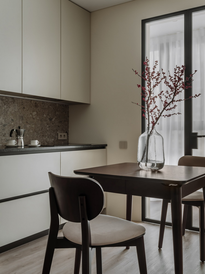 Кухня в однокомнатной квартире