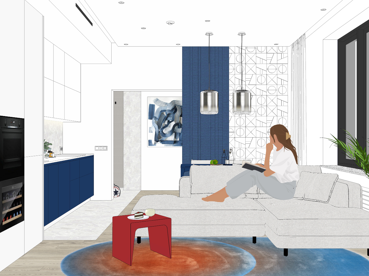 Дизайн-проект светлой двухкомнатной квартиры