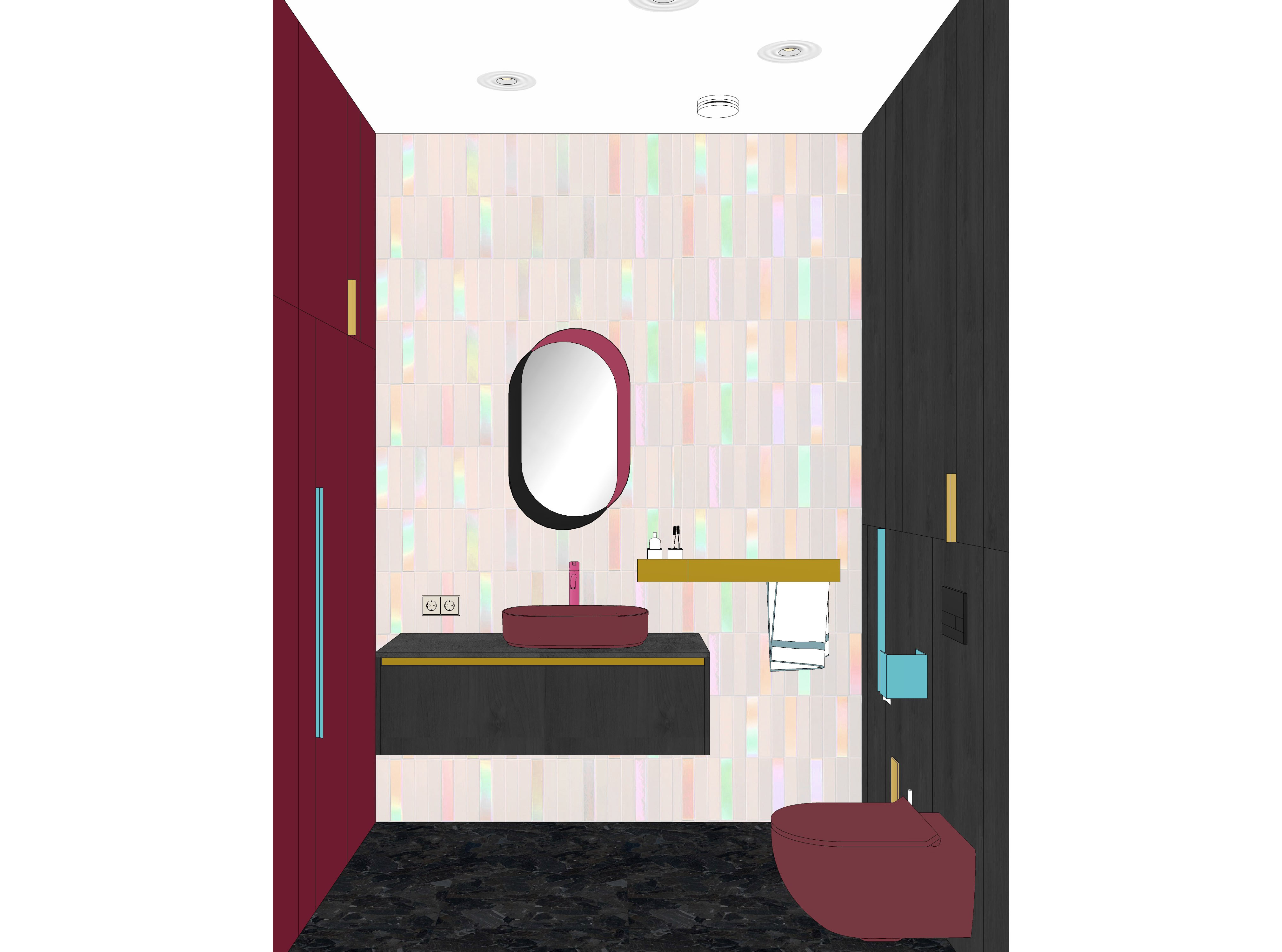 Дизайн-проект ванной комнаты в Москве