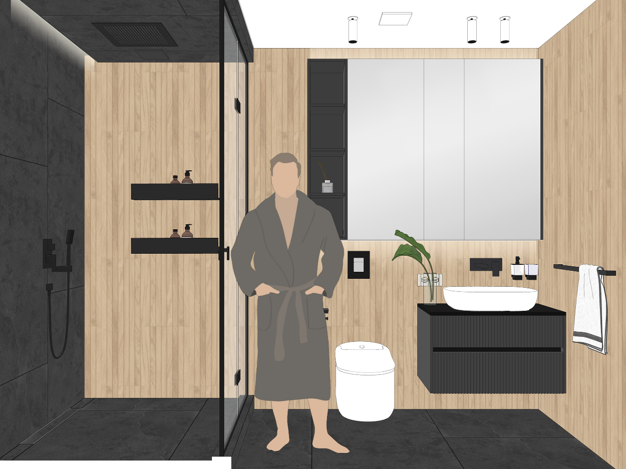 Гостевой санузел с душем